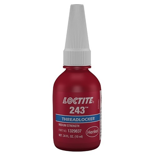 Henkel Loctite® LT1329837 Medium Strength Threadlocker, 10 ml Container, Bottle Container, Liquid Form, Blue