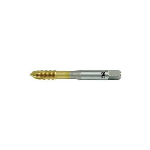 OSG 1111506405 Spiral Point Tap, Right Hand Cutting, M12 x 1.5 mm, H3, Plug Chamfer, 3 Flutes, Tin Coated, High Speed Steel Cobalt