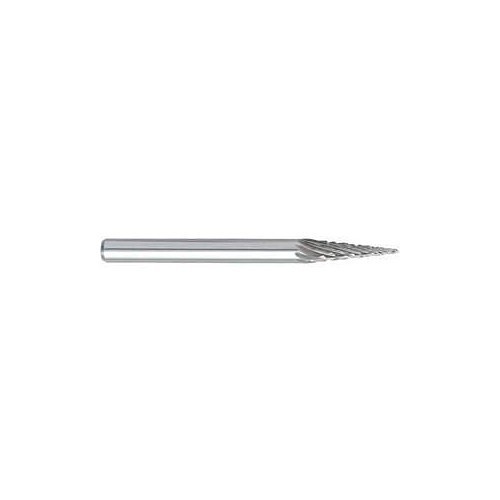 OSG 800-8012 Carbide Burr, Cone, SM-42, 1/8 in Head Dia, 7/16 in Length of Cut, 1-1/2 in Overall Length, Medium Tough Cut Cut Type