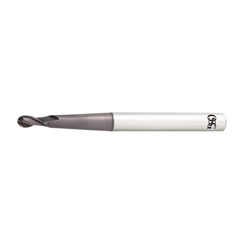 OSG HY-PRO® CARB HP418-0938 Ball Nose End Mill, 3/32 in Cutting Dia, 0.16 in Maximum Depth of Cut, Center Cutting, Carbide
