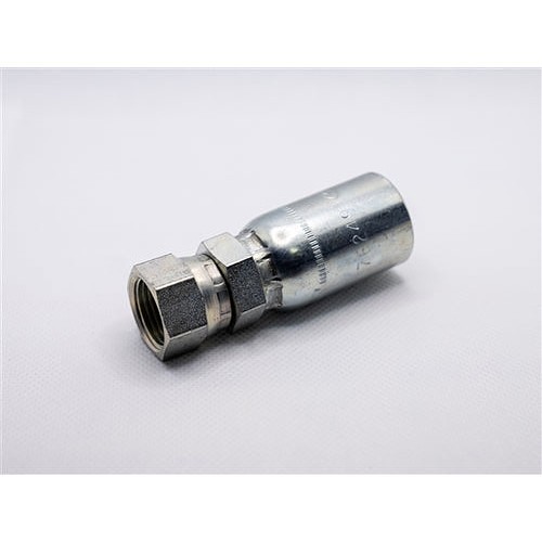 Hydraulic Hose End Fitting, 1/4 in Nominal, Female JIC, Steel