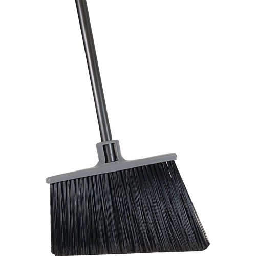 Professional Angle Broom, Polypropylene Bristle, 15 in Sweep, Steel Handle