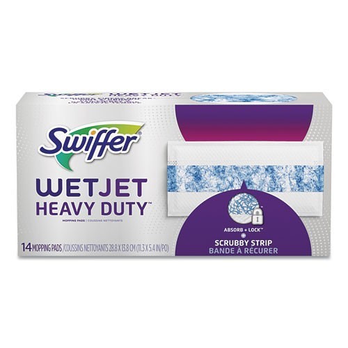 P&G Swiffer® PGC81790 WetJet System Refill Pad, 11.3 in Length, 5.4 in Width, Cloth, White