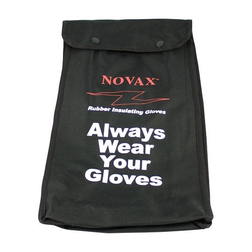 PIP® Novax® 148-2142 Electrical Gloves, Universal Size, Nylon, Black, 14 in Length, Snap Closure