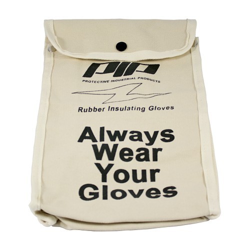 PIP® Novax® 148-6011 Electrical Gloves, Universal Size, Canvas, White, 11 in Length, Snap Closure