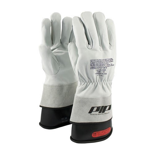 PIP® 148-2000/10 General Purpose Gloves, X-Large, #10, Top Grain Goatskin Leather, Natural, Full Finger/Keystone Thumb Style, Unlined, Gauntlet Cuff, Uncoated, Elastic Closure, 12.2 in Length