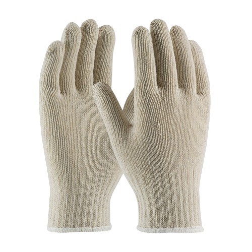 PIP® 35-C100 XS General Purpose Gloves, X-Small, #6, Cotton/Polyester, Natural, Knit Wrist Cuff