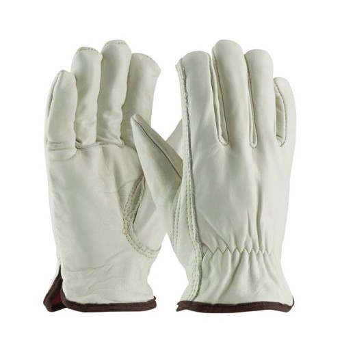 PIP® 77-268/XL General Purpose Gloves, Cold Weather/Drivers Glove, X-Large, #10, Top Grain Cowhide Leather, Natural, Keystone Thumb Style, Red Thermal Lining, Slip-On Cuff, Uncoated, Elastic Closure, 10.4 in Length