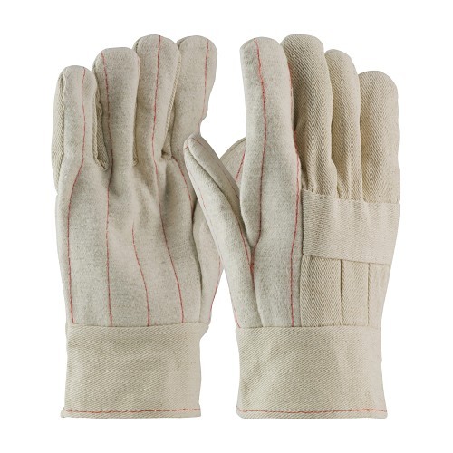 PIP® 94-928 Men's Premium Grade Hot Mill Gloves, Large, #9, Cotton/Canvas, Natural, Burlap/Cotton, Open Band Top Cuff, 10.6 in L