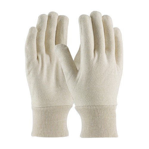 PIP® 95-606 General Purpose Gloves, Wing Thumb, Cotton/Polyester Palm, Cotton/Polyester, Natural, Knit Wrist Cuff, Polyester/Cotton