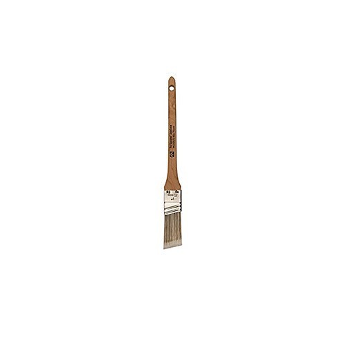 PPG PPG59280 Paint Brush, 1 in WD x 2-3/16 in LG x 5/16 in THK Brush, Nylon/Polyester Brush, Birch Hardwood Handle, Acrylic & Latex Paint