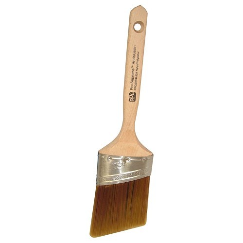 PPG PPG59281 Paint Brush, 1-1/2 in WD x 2-3/16 in LG x 3/8 in THK Brush, Nylon/Polyester Brush, Birch Hardwood Handle, Acrylic & Latex Paint