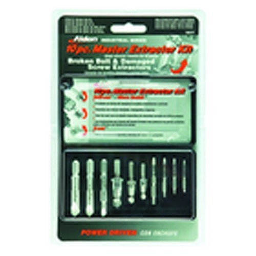 Screw Extractor Set, 10 Piece, Straight Flutes, For Use With: #6-24 Screws