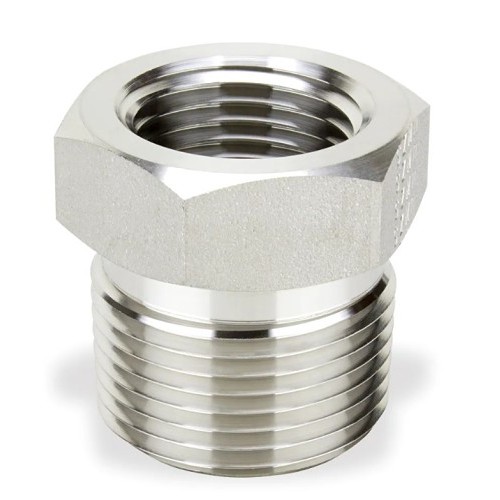 Parker Hannifin Parker® 12-8-RB-S Reducing Bushing, 1-1/8 in Length, Stainless Steel, Zinc Plated