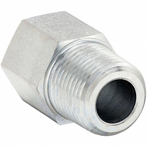 Parker Hannifin Parker® 1/4-4 FHG5-S Adapter, 1/4 x 1/4 in Nominal, Male NPT x Female SAE-ORB, Steel