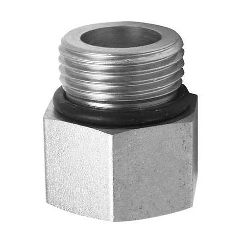 Parker Hannifin Parker® 6-3/8 F5OG-S Conversion Adapter, Steel, 9/16-18 Nominal, Zinc Plated, Port Adapter