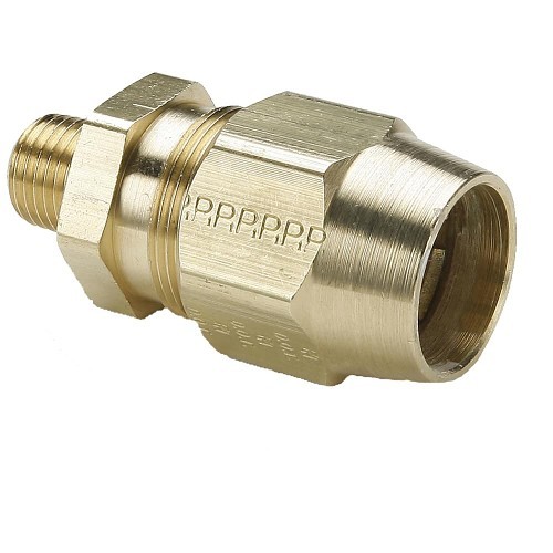 Parker Hannifin Parker® 68RB-6-4 Male Connector, 3/8 in Hose, Hose x Male Pipe, 400 psi Pressure, Brass