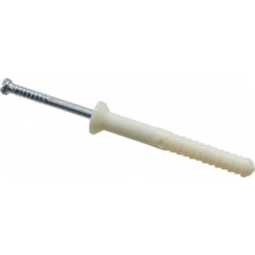 Drywall Anchor, 1/4 in Anchor Diameter, 2 in Overall Length, Nylon