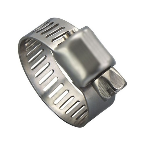 Hose Band Clamp, 7/32 in Inside Dia, 5/8 in Outside Dia, Stainless Steel