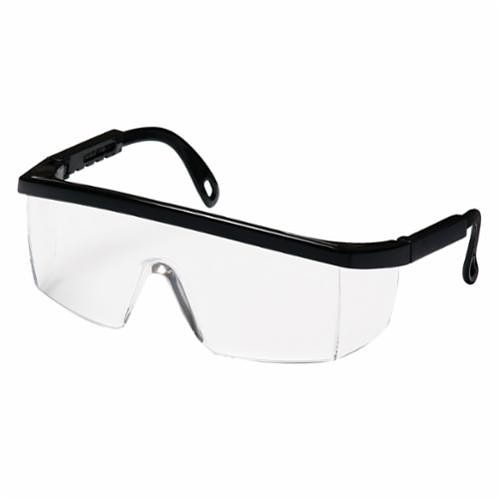Pyramex® SB410S Protective Glass, Anti-Scratch Lens Coating, Clear Lens, Half Framed Frame, Black Frame, Nylon 6.6 Frame, Polycarbonate Lens, ANSI Z87.1, AS/NZS 1337, CAN/CSA Z94.3-15, CE EN166, MIL-PRF 32432, Universal