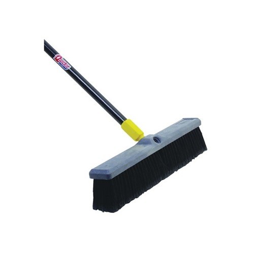 Quickie Bulldozer 0849414 Push Broom, 18 in Sweep, Polypropylene Bristle