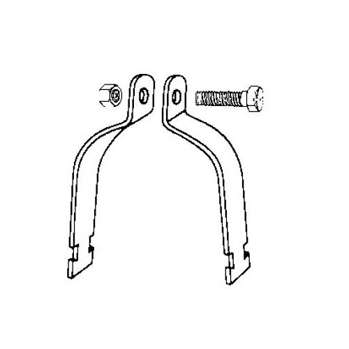 R.F. Products 2-1/2 OD PLTD Pipe Clamp, 2-1/2 in Nominal, 800 lb Load Capacity