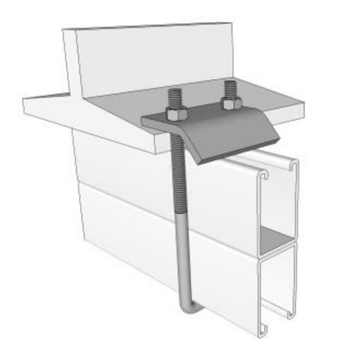 R.F. Products BC-2651-6-3/4 PLTD Beam Clamp, 6-3/4 in Nominal, 1000 lb Load Capacity