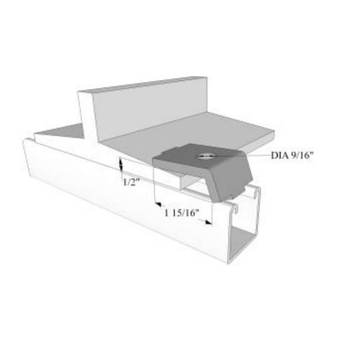 R.F. Products BC-686 PLTD Beam Clamp, 1-Hole, Zinc Plated