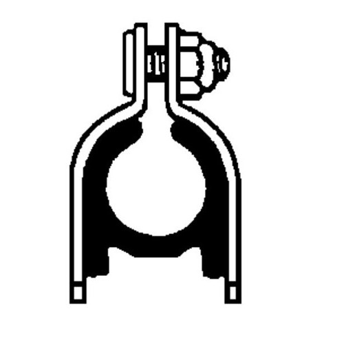 R.F. Products RF1410-2 PLTD Cushion Clamp, 2-3/8 in Outside Diameter, Import