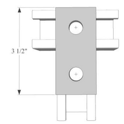 R.F. Products SP-601 PLTD Splice Plate, 3-1/2 in Length, Zinc Plated