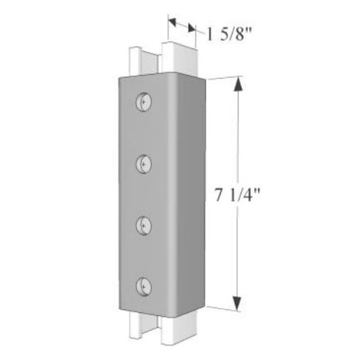 R.F. Products SP-616-SS304 Splice Clevis, 7-1/4 in Length, For 1-5/8 x 1-5/8 in Strut, 304 Stainless Steel