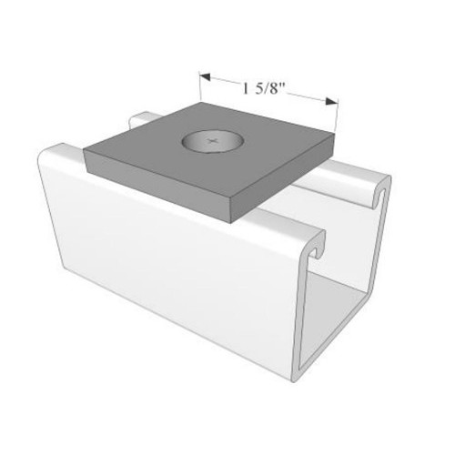 R.F. Products SW-619-1/4 PLTD Square Washer, 1-5/8 in Nominal, 1/4 in Thickness, Steel