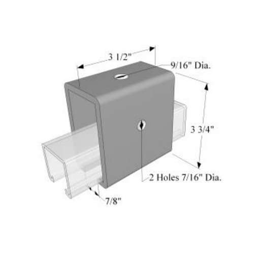 R.F. Products TR-2528-1 PLTD Splice Support, 3-3/4 in Length, 3-1/2 in Width, For 1-5/8 x 1-5/8 in Trolley Track