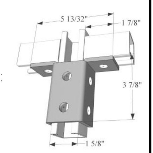 R.F. Products WF-821 PLTD Wing Fitting Plate, 5-13/32 in Length, Zinc Plated