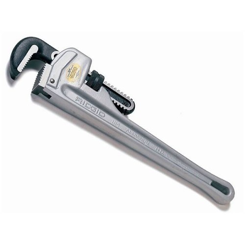 RIDGID® RIDGID® RID31105 Pipe Wrench, 3 in, 24 in Overall Length, Standard/Floating Hook Jaw, Aluminum Handle