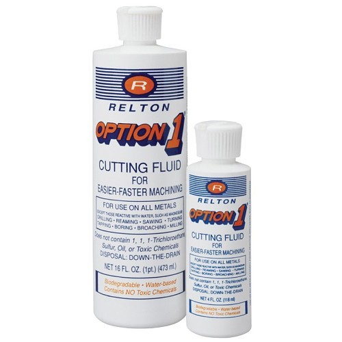 Relton Option1® PNT-OP Metal Cutting Fluid, 1 pt Bottle, Faint, Liquid, Bluish Green