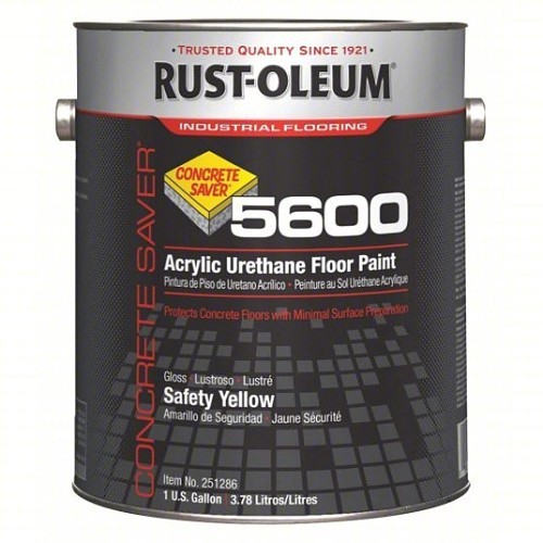 Rust-Oleum® 251286 Floor Paint, 1 gal Container, Yellow, 170 to 270 sq-ft/gal Coverage