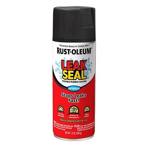 Rust-Oleum® LEAKSEAL 265494 Flexible Sealer Coating, 12 oz, Liquid, Black, 8-10 sq-ft/can Coverage, 2 hr Curing