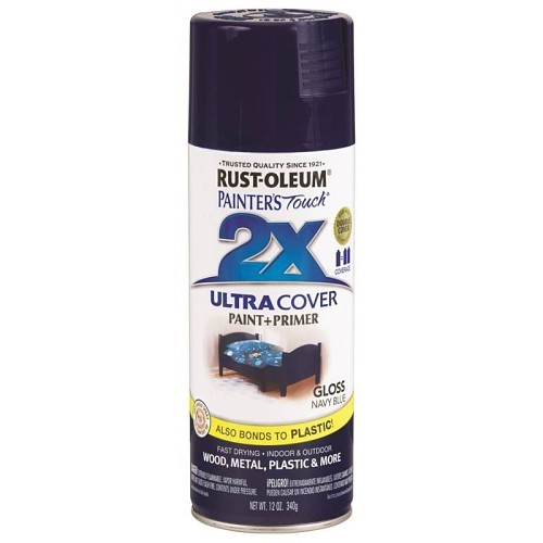 Rust-Oleum® Ultra Cover 2x 3683703 Spray Paint, 12 oz Container, Navy Blue