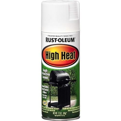 Rust-Oleum 7751830 High Heat Spray Paint, 12 oz, Satin White, 1200 Degree