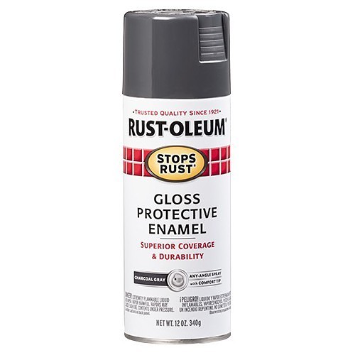 Rust-Oleum® Stops Rust® 7784830 Spray Paint, 12 oz Container, Gray, 6-10 sq-ft Coverage, 2-4 hr Curing Time