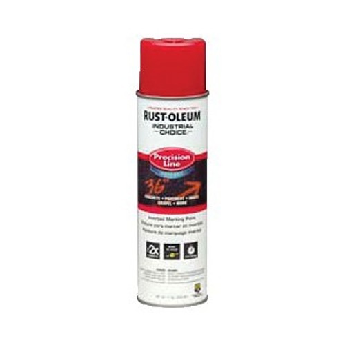 Rust-Oleum® 203038 M1800 Precision Line Water Based Inverted Marking Paint, 17 oz Container, Safety Red, Matte Finish