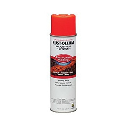 Rust-Oleum® 264699 M1400 General Purpose Water Base Marking Paint, 20 oz Container, Liquid Form, Fluorescent Red/Orange, 400 linear ft/gal with 1 in W Stripe Coverage