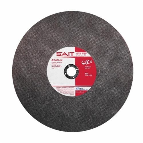 SAIT® 23230 Type 1 Burr Free Portable Saw Cut-Off Wheel, 7 in Dia x 3/32 in THK, 5/8 in Center Hole, A24R Grit, Aluminum Oxide Abrasive