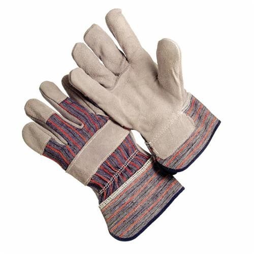 SG 1160-XL General Purpose Gloves, Protective Glove, X-Large, #10, Grain Cowhide Leather Palm, Cowhide Leather/Canvas, Blue, Gunn Cut with Wing Thumb Style, Seamed Lining, Rubberized Safety Cuff, Uncoated, 26.67 cm Length