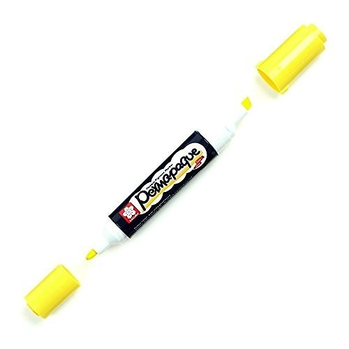 Sakura of America Permapaque XZPK-T-3 Paint Marker, Dual-Point, Yellow