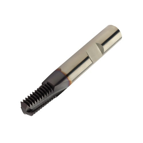 Sandvik Coromant 5743916 Threading End Mill, NPTF, 2.598 in Overall Length, 3 Flutes, 0.393 in Shank Dia