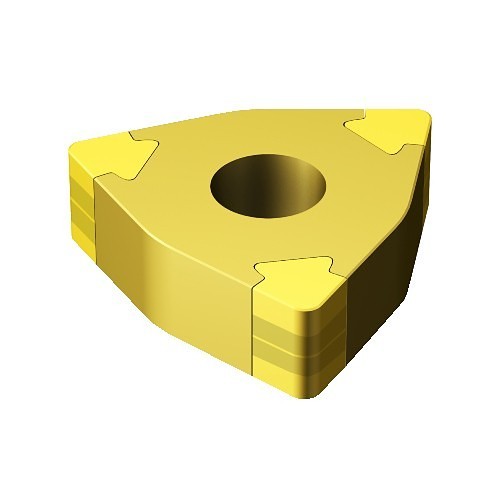 Sandvik Coromant 5908128 Turning Insert, WNGA Insert, Material Grade: H, K, WN0804 Insert, Trigon Shape, #8 Seat, Negative Rake, Neutral Cutting Direction, For Use On: Cast Iron, Carbide, Manufacturer's Grade: 7525
