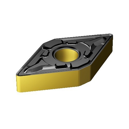 Sandvik Coromant 6265943 Turning Insert, DNMG Insert, Material Grade: K, P, DN1504 Insert, Rhombus Shape, #15 Seat, Negative Rake, Neutral Cutting Direction, For Use On: Cast Iron, Steel, Carbide, Manufacturer's Grade: 4325