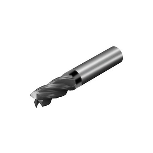 Sandvik Coromant 8036304 Square End Mill, 1 in Cutter Dia, 4 Flutes, 1 in Shank Dia, 4-1/2 in Overall Length